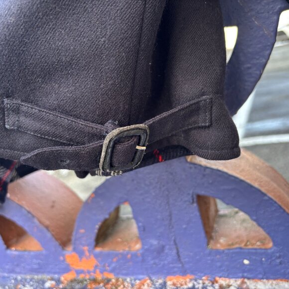 Vintage Burberry England Navy Blue Wool Blouson Zip Jacket Nova Check - 10 - Picture 15 of 16